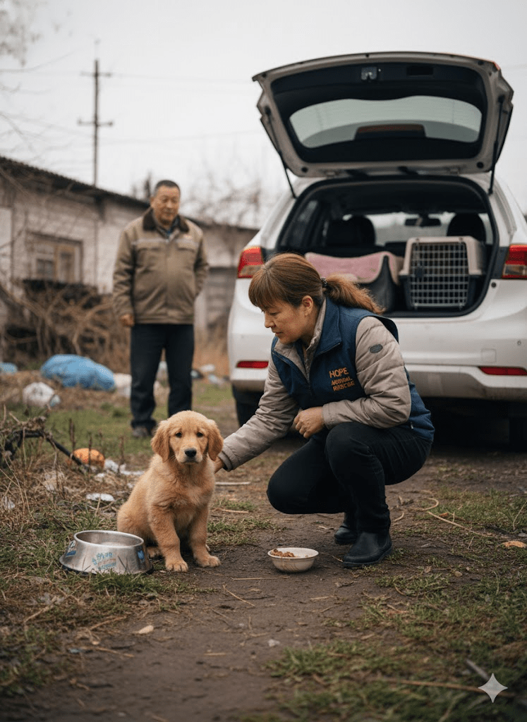 A Mother's Silent Farewell: The Unforeseen Journey of a Golden Retriever and Her Pup